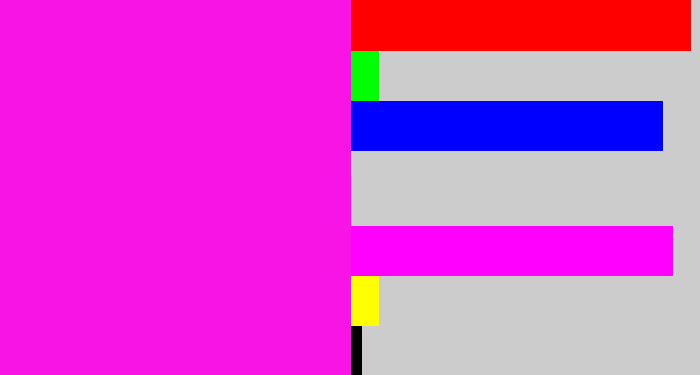 Hex color #f714e4 - pink/purple