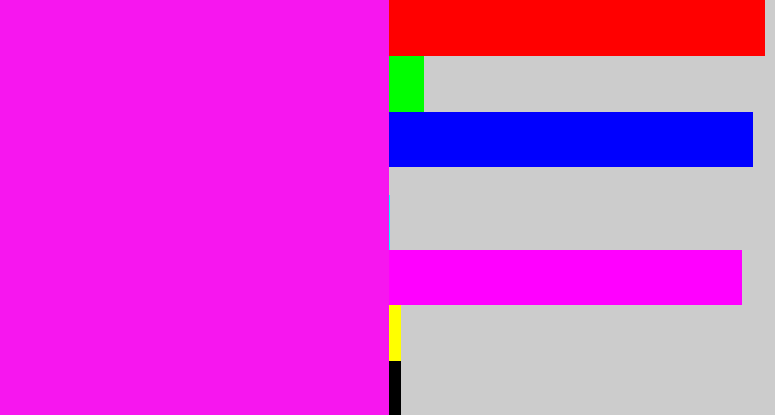 Hex color #f716ef - pink/purple