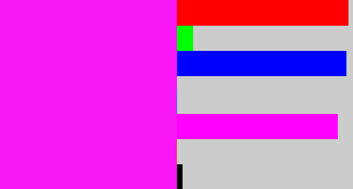 Hex color #f716f6 - pink/purple