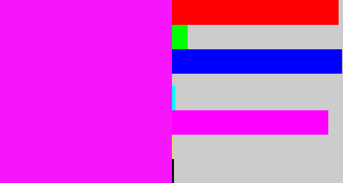 Hex color #f716fc - pink/purple