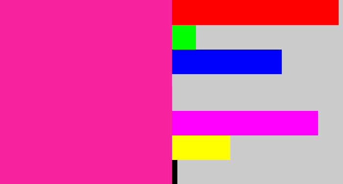 Hex color #f724a2 - shocking pink