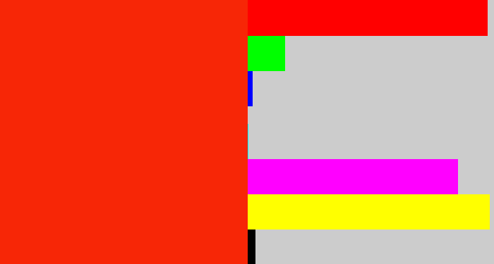 Hex color #f72606 - vermillion