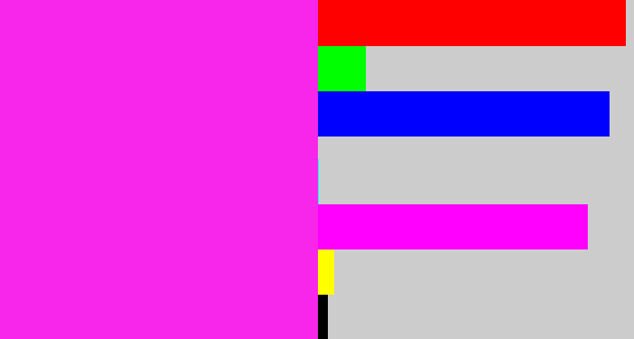Hex color #f726ea - pink/purple