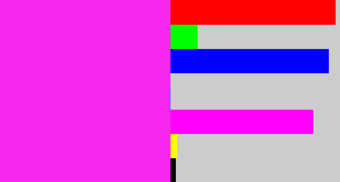 Hex color #f728ed - pink/purple