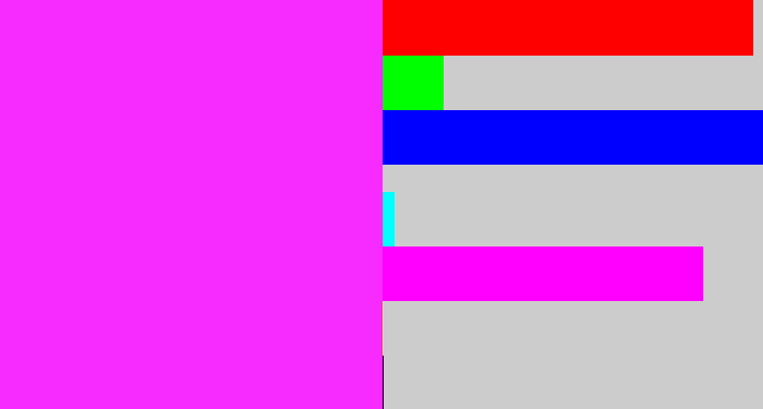 Hex color #f72aff - pink/purple