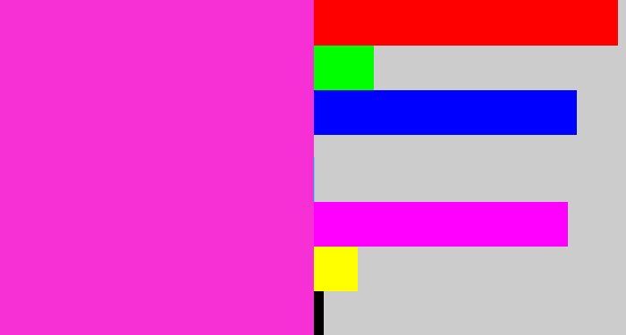 Hex color #f730d5 - pink/purple