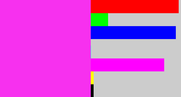 Hex color #f730ef - pink/purple