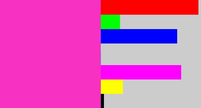Hex color #f731c1 - purple pink