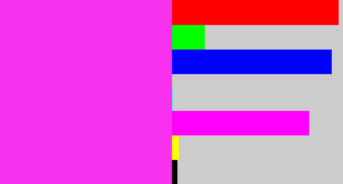 Hex color #f731ee - pink/purple