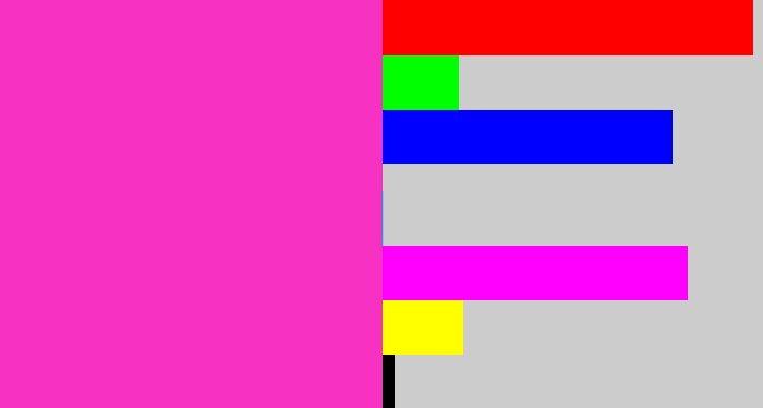Hex color #f732c2 - purple pink