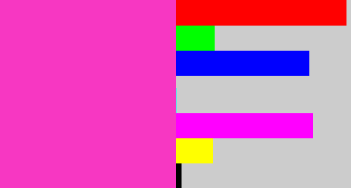Hex color #f737c2 - purple pink