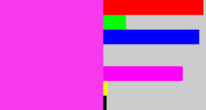 Hex color #f738ec - pink/purple