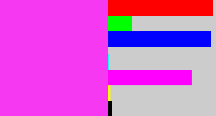 Hex color #f738f2 - pink/purple