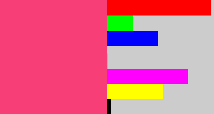 Hex color #f73e77 - warm pink