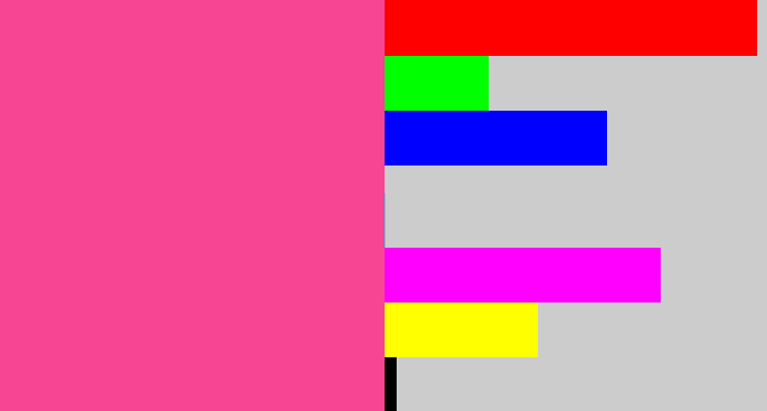 Hex color #f74594 - barbie pink