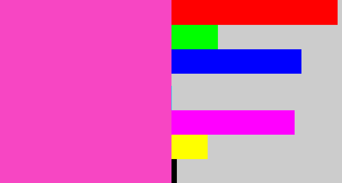Hex color #f746c3 - purpleish pink