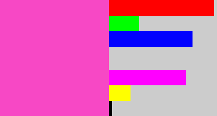 Hex color #f748c5 - purpleish pink