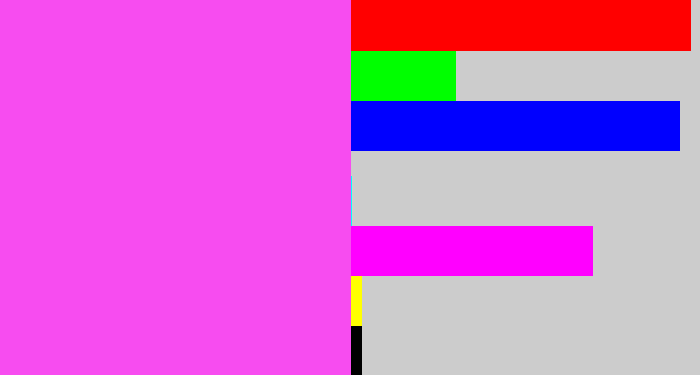 Hex color #f74cf0 - light magenta