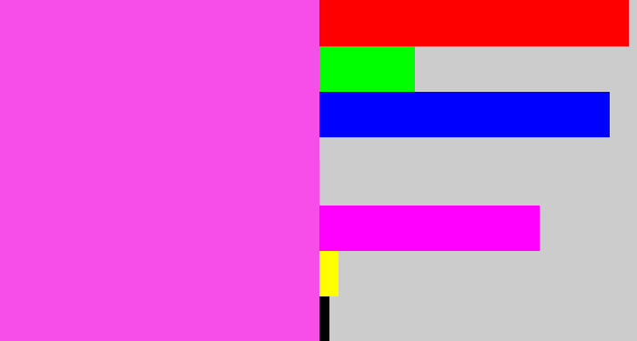 Hex color #f74de9 - light magenta