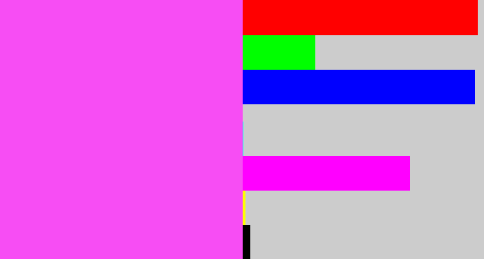 Hex color #f74df4 - light magenta