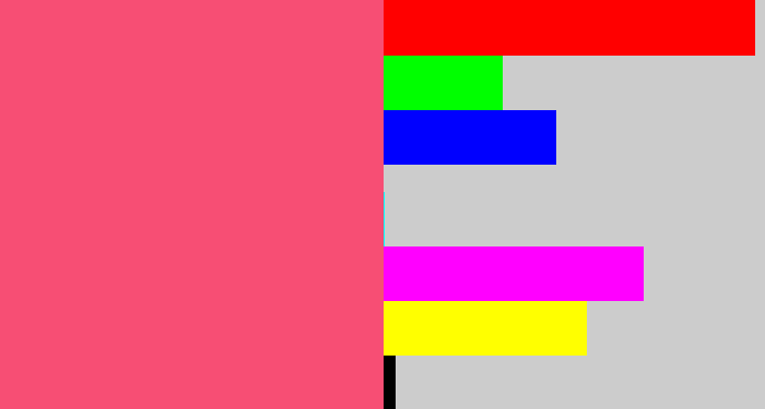 Hex color #f74e74 - warm pink