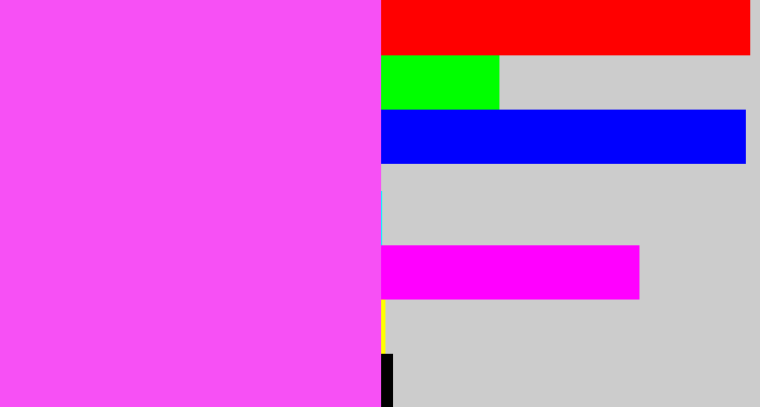 Hex color #f750f5 - light magenta
