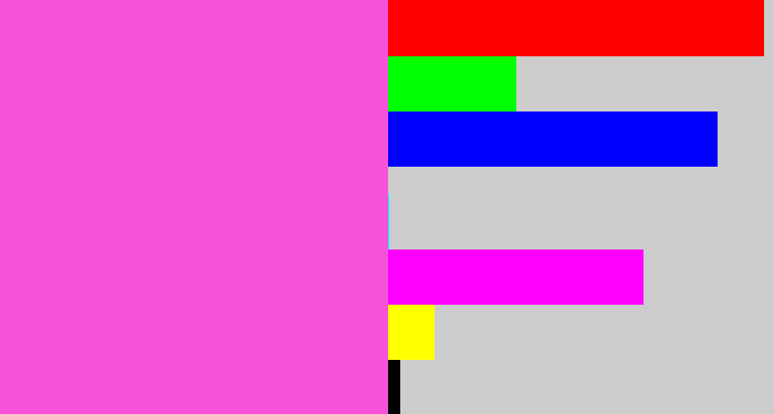 Hex color #f753da - candy pink
