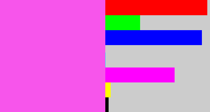 Hex color #f755eb - light magenta