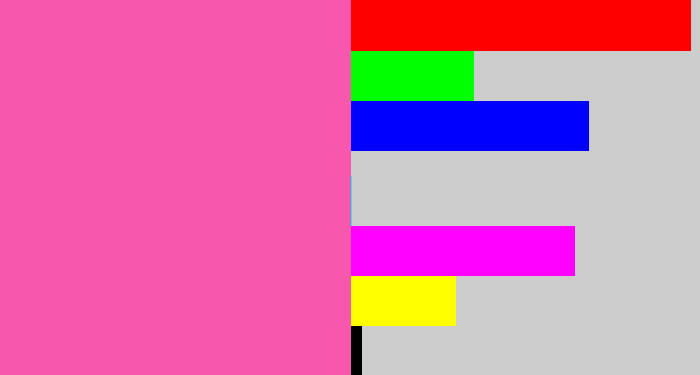 Hex color #f758ad - bubble gum pink