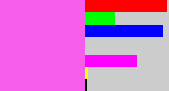 Hex color #f75dec - candy pink