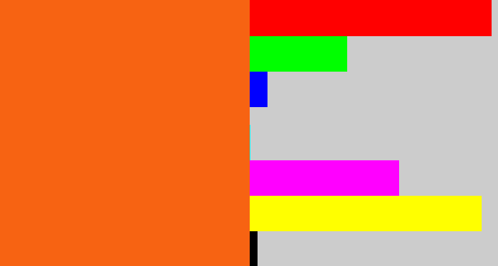 Hex color #f76312 - orange