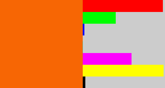 Hex color #f76604 - orange