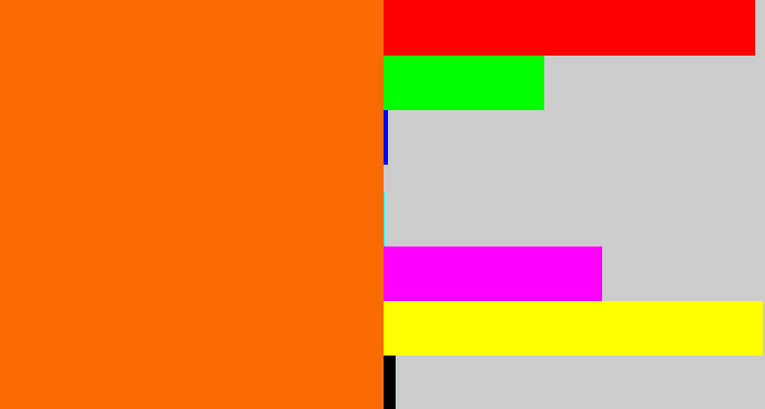 Hex color #f76b02 - orange
