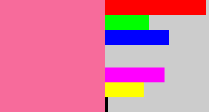 Hex color #f76b9b - medium pink