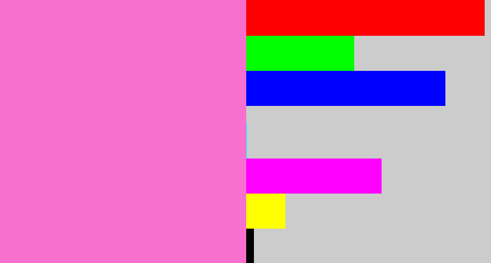Hex color #f770cf - bubblegum pink