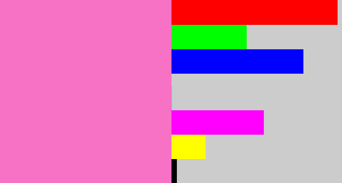 Hex color #f771c5 - bubblegum