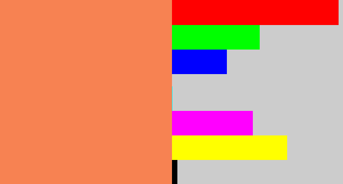 Hex color #f78252 - orangish