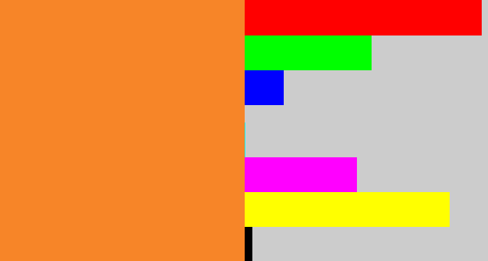 Hex color #f78528 - dusty orange