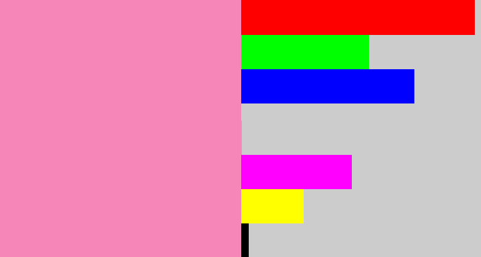 Hex color #f786b8 - pink
