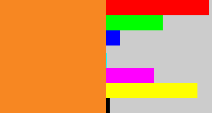 Hex color #f78722 - dusty orange