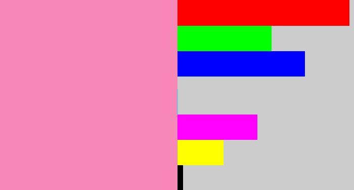 Hex color #f787b7 - pink