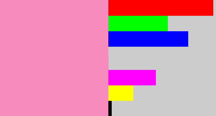 Hex color #f78bbd - pink