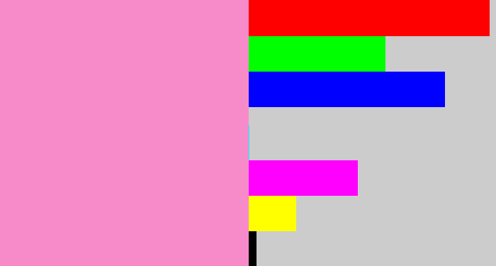 Hex color #f78bc9 - bubblegum pink
