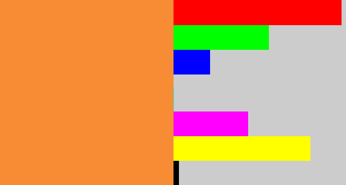 Hex color #f78c35 - dusty orange