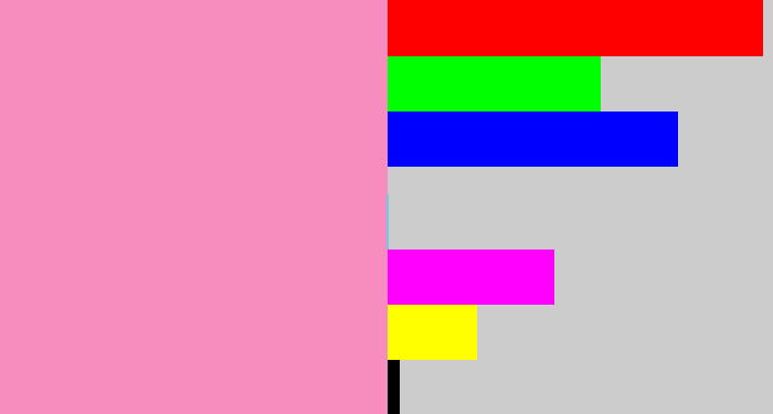 Hex color #f78cbf - pink