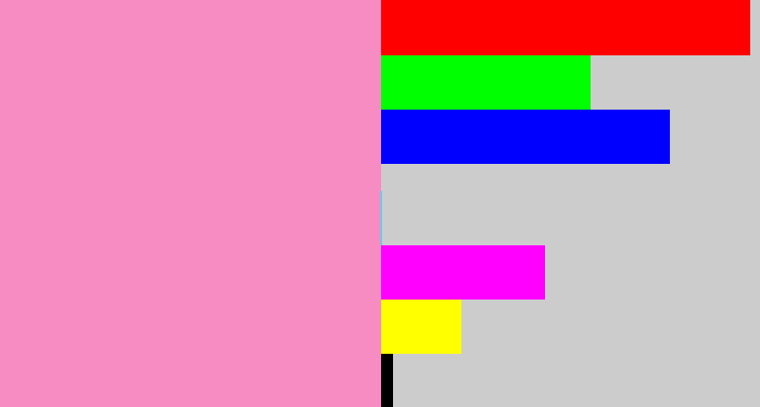 Hex color #f78cc3 - pink