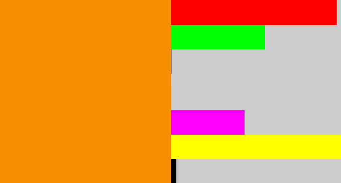 Hex color #f78d01 - tangerine