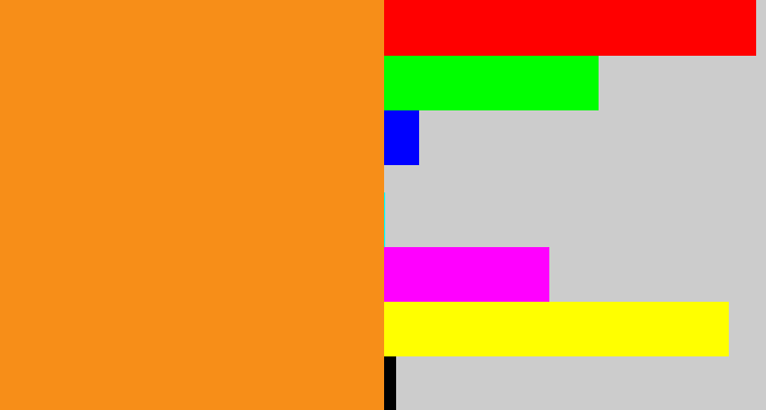 Hex color #f78e18 - tangerine