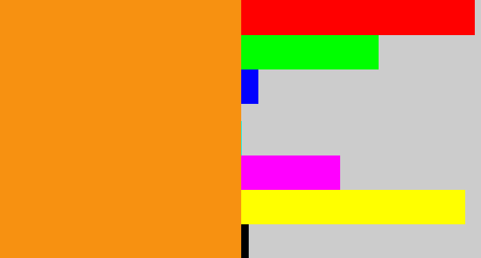 Hex color #f79111 - tangerine