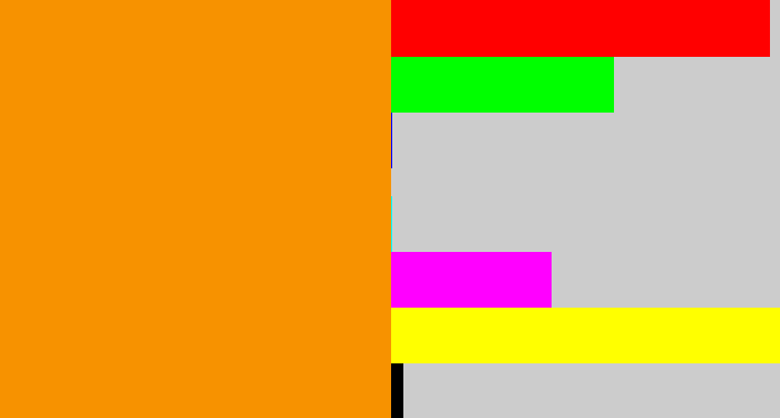 Hex color #f79200 - tangerine